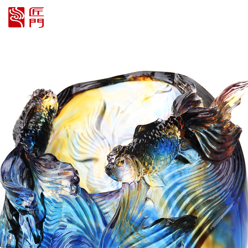 Cam Vazo: Lüks ve Sofistike Oturma Odası Çiçek Aranjmanı Kristal Cam Sanatsal Korunmuş Çiçek Tutucu Ev Yemek Masası Dekoratif Süsleme “Brokar'a Çiçek Eklemek”