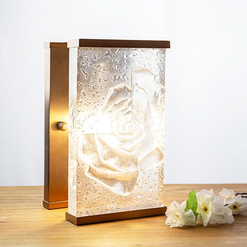 Dikdörtgen sırlı cam dekoratif lamba süsleri