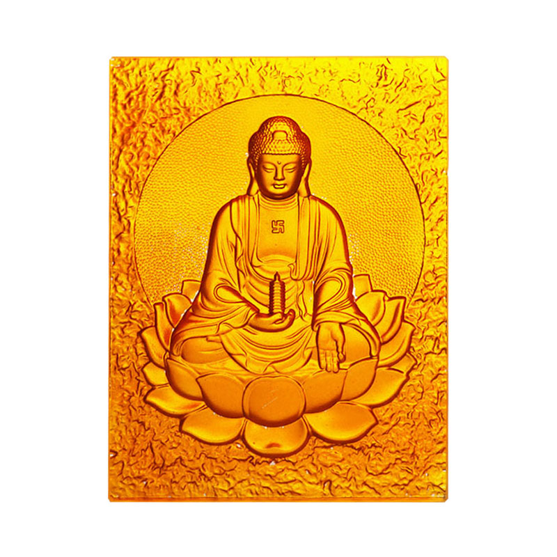 Oryantal Tıp Buda Altın Kristal Cam Tuğla