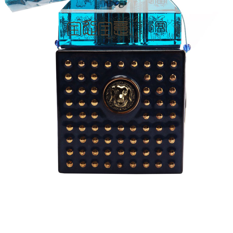 Mavi geyik şişe kapağı dekoratif süsler cam şarap şişesi eşyaları