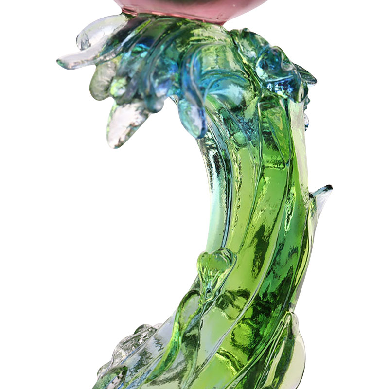 Kristal Cam Lotus şekilli şamdan