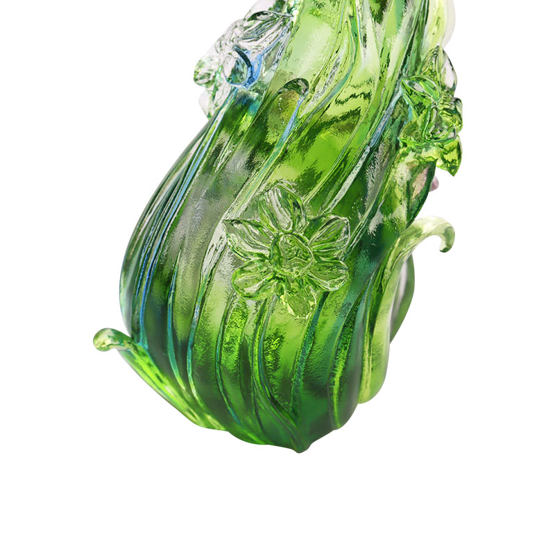 Kristal Cam Lotus şekilli şamdan