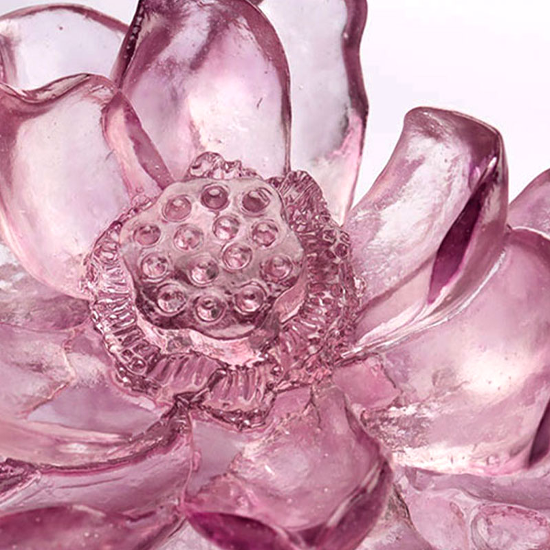 Çakıl dokusu mor pembe cam vazo