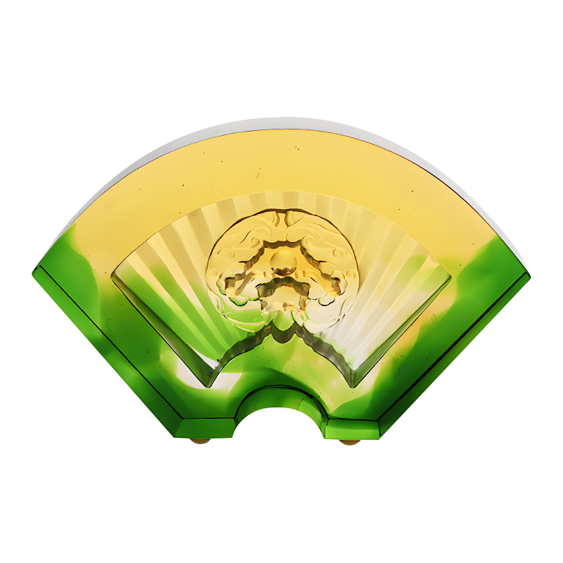 Çin yelpaze şeklindeki sırlı cam süsler