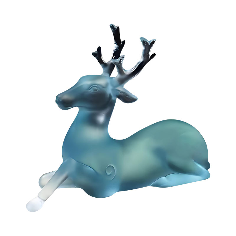 Mavi cam geyik şeklinde fırça tutucusu