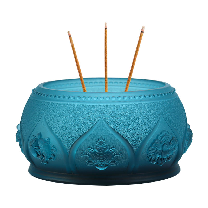Kraliyet Mavisi Sekiz Uğurlu Semboller Budist Sunağı Kristal Cam Teklifleri