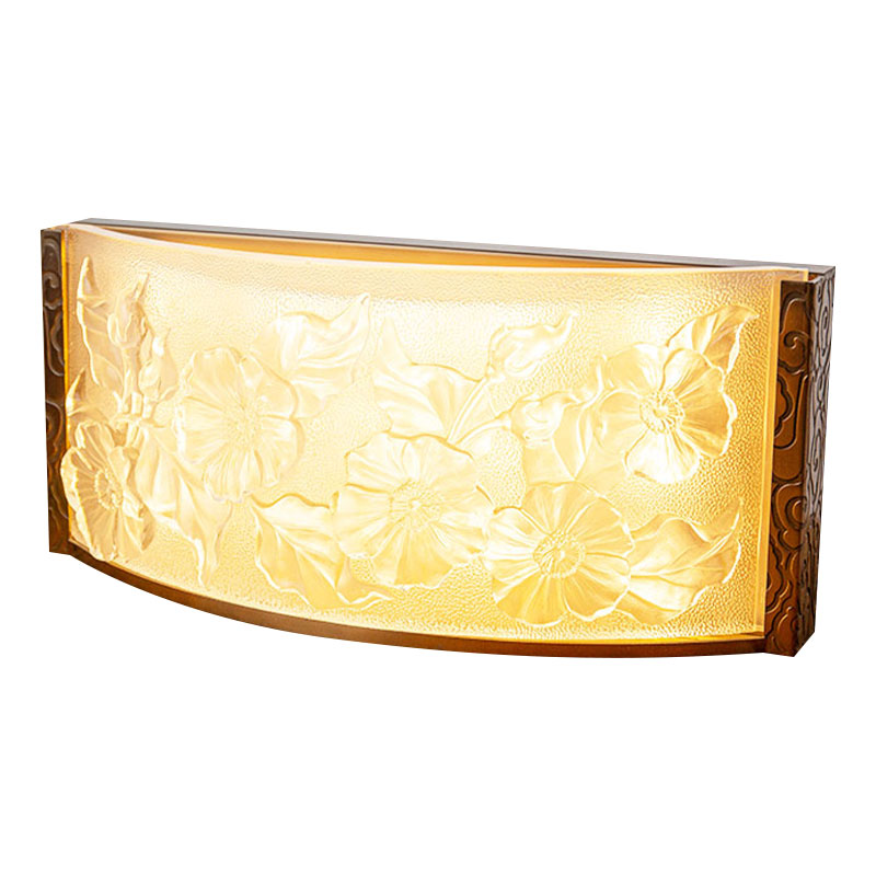 Hibiskus çiçeği desenli cam dekoratif lamba süsleri