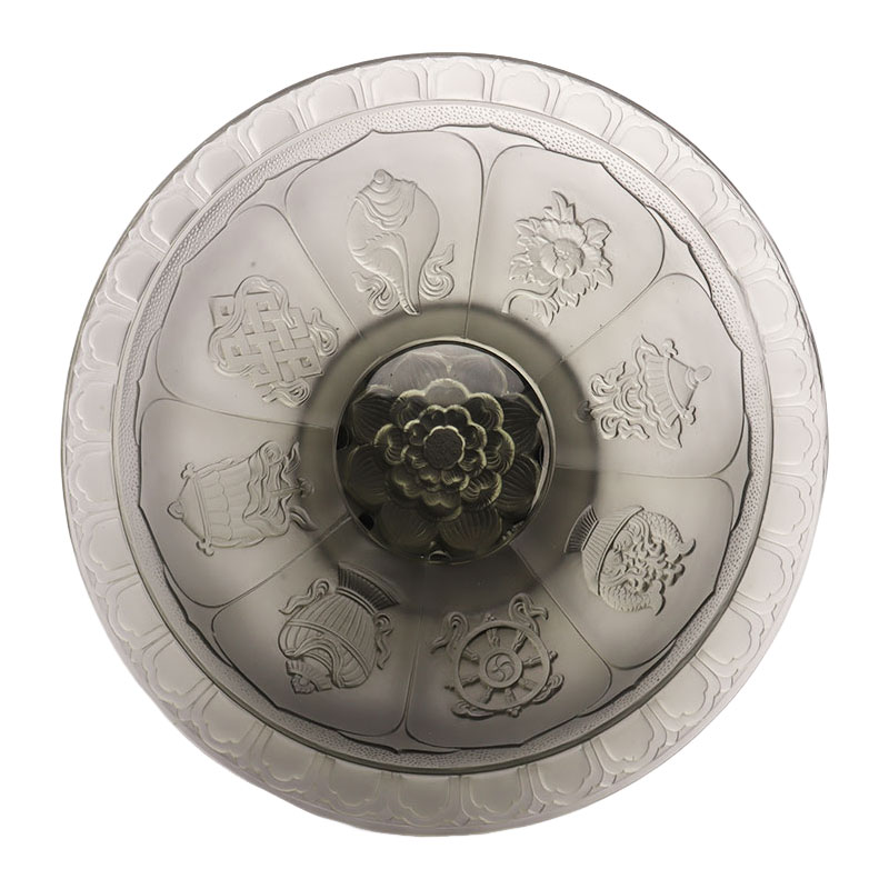 Gri renkli sırlı meyve kasesi