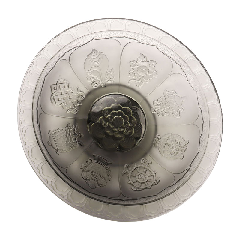 Gri renkli sırlı meyve kasesi