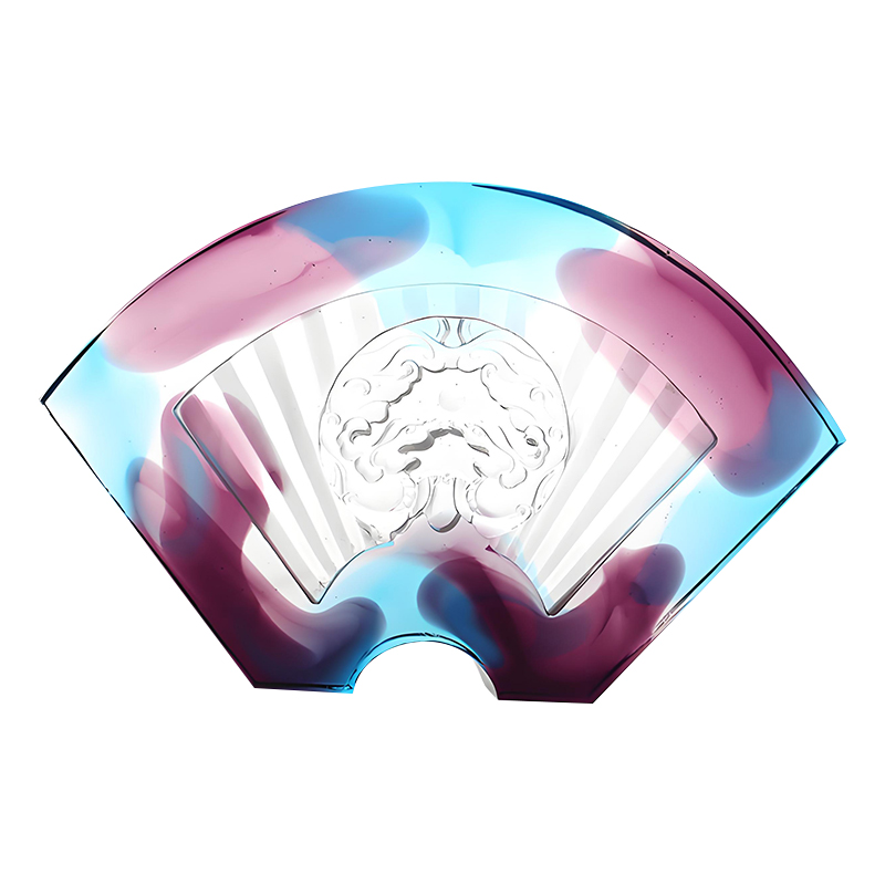 Çin yelpaze şeklindeki sırlı cam süsler