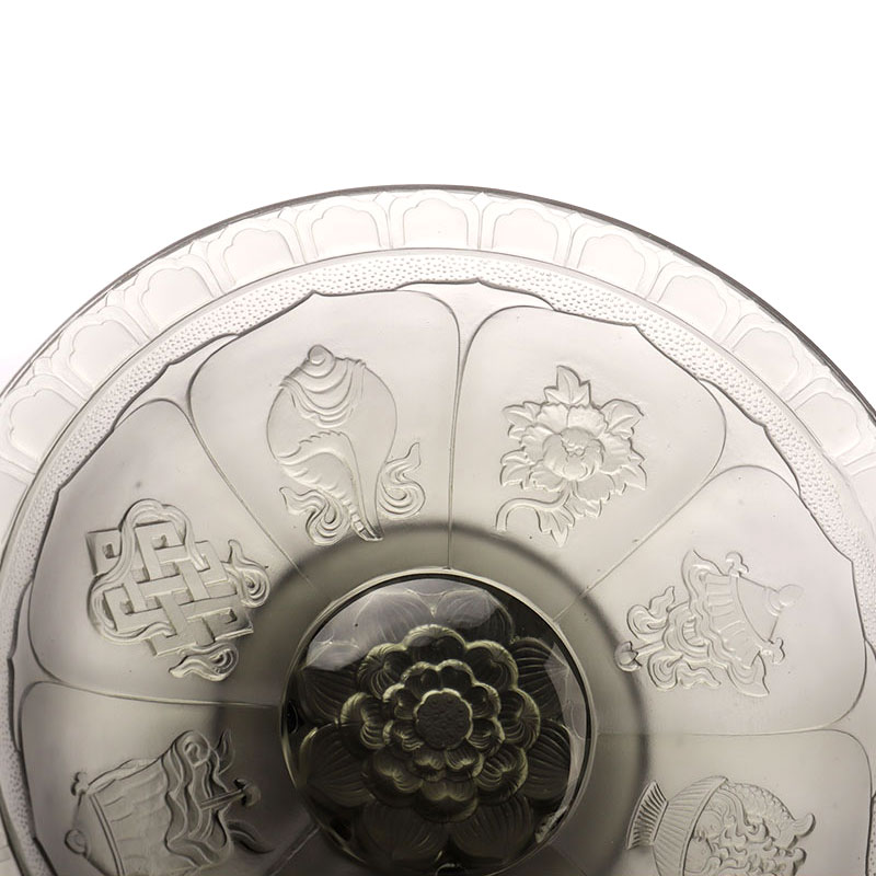 Gri renkli sırlı meyve kasesi