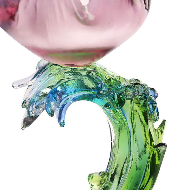 Kristal Cam Lotus şekilli şamdan