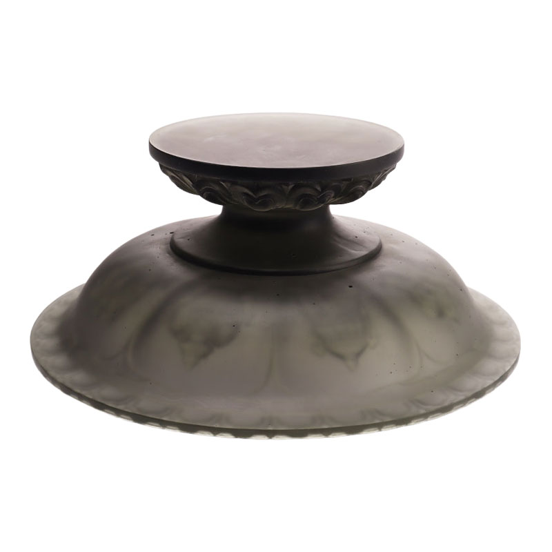 Gri renkli sırlı meyve kasesi