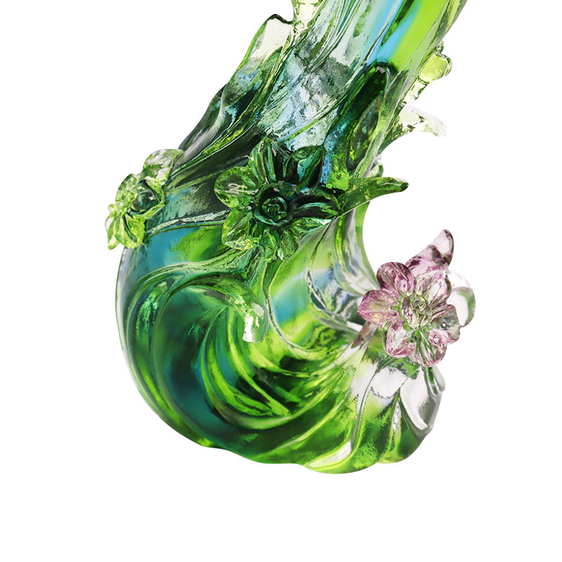 Kristal Cam Lotus şekilli şamdan