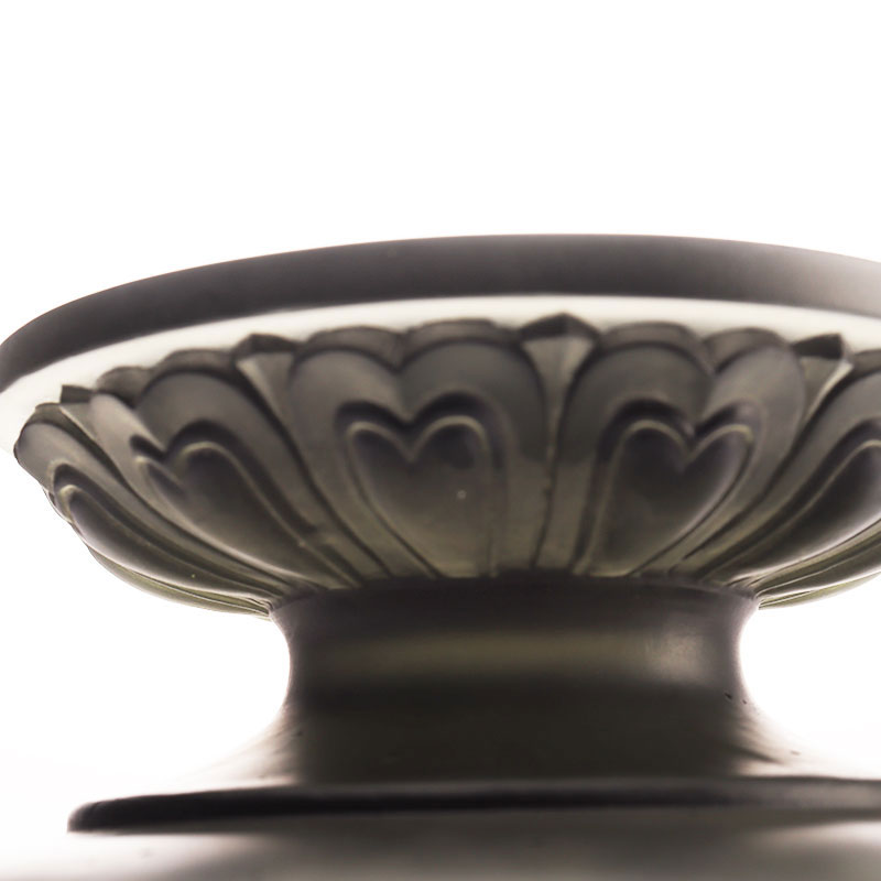 Gri renkli sırlı meyve kasesi