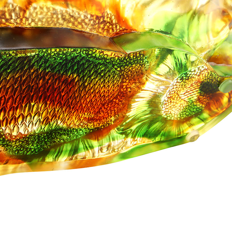 Ayçiçeği Şekli Renkli Sır Cam Meyve Tepsisi