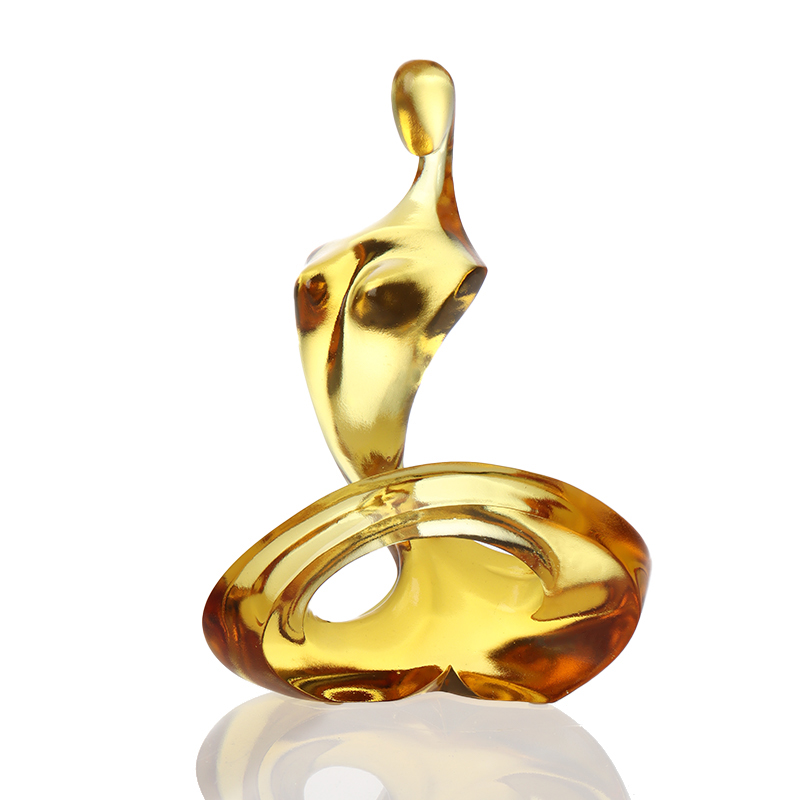 Cam soyut Tethys figürü sanat süsleri