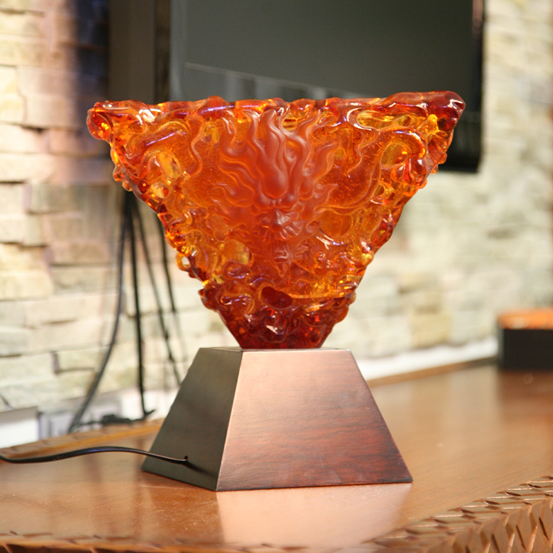 Turuncu cam dekoratif lamba masaüstü süsleri