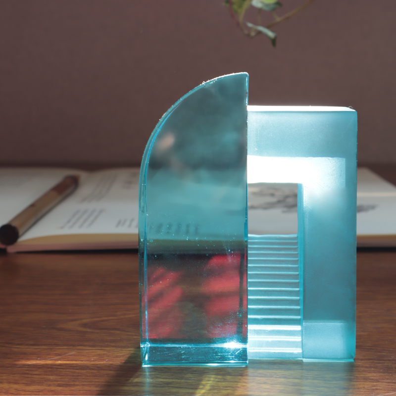 Degrade mavi buzlu cam Çin oyuncak süsleri