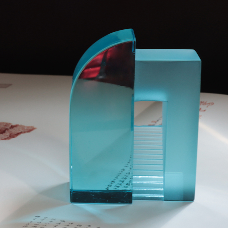 Degrade mavi buzlu cam Çin oyuncak süsleri