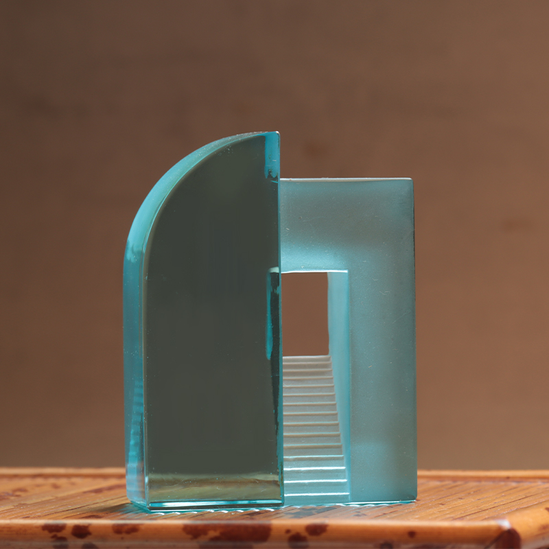 Degrade mavi buzlu cam Çin oyuncak süsleri