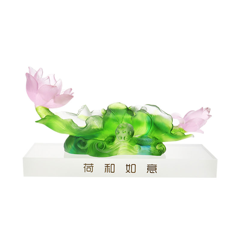 Lotus Serisi Koridor Dekorasyonu Kristal Cam Vazo Seti