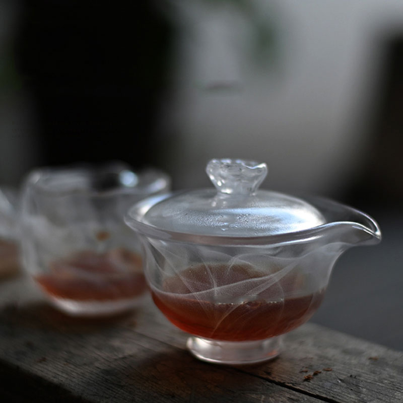 Şeffaf Cam Çay Seti Çaydanlık, Çay Bardağı