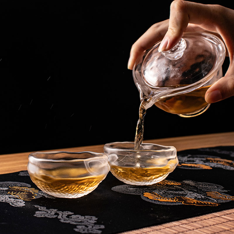 Şeffaf Cam Çay Seti Çaydanlık, Çay Bardağı