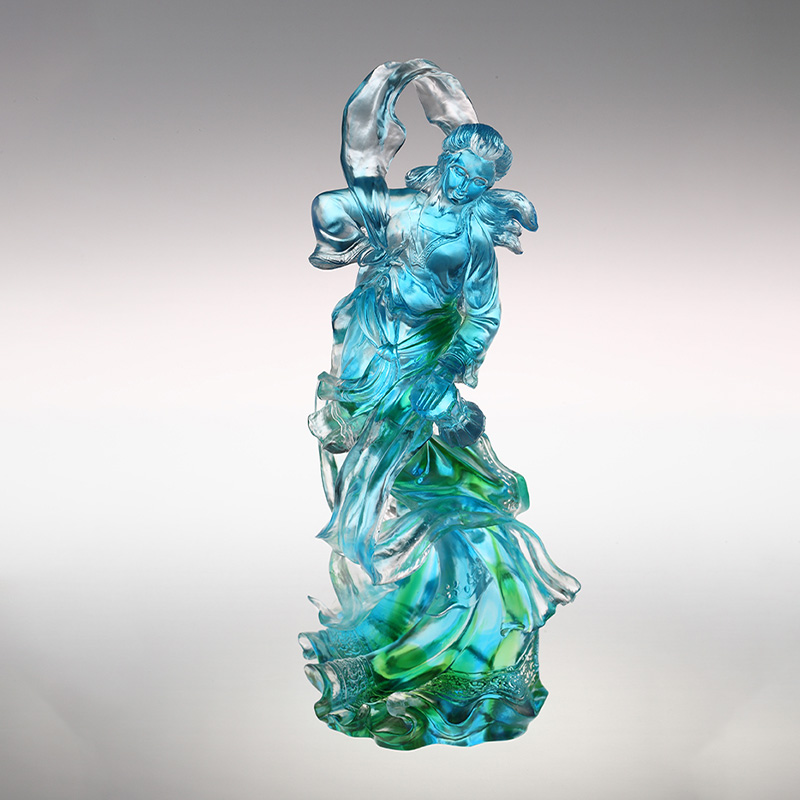 Bulut gökyüzü amber çiçeği cam figür süsleri