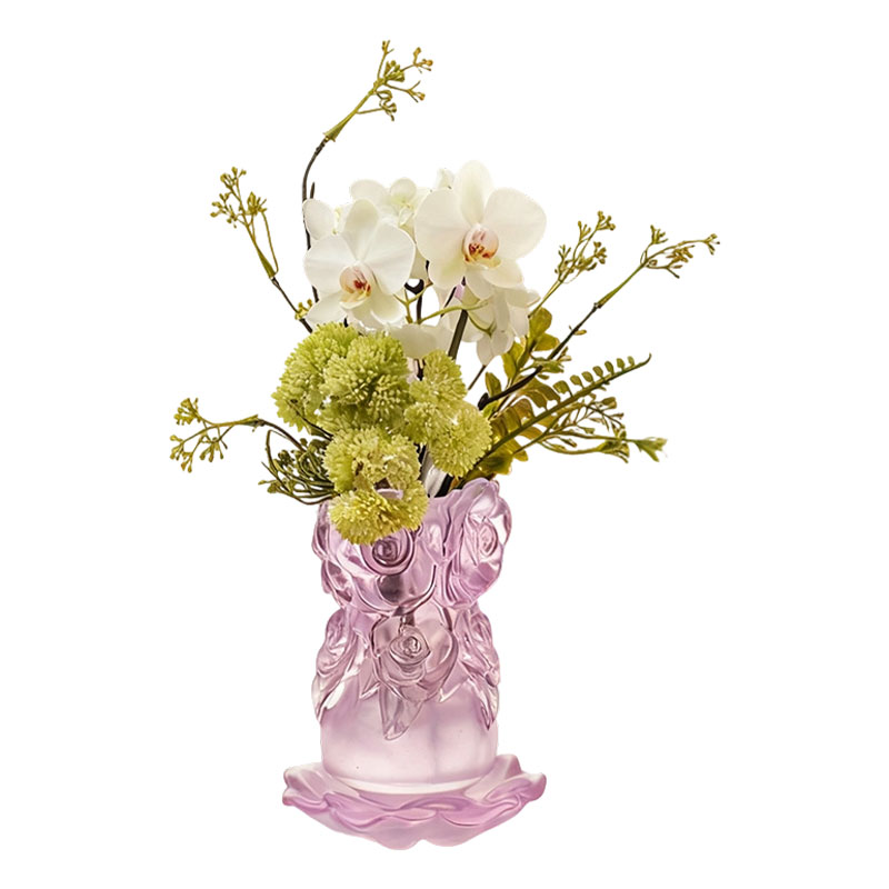 Kayıp Balmumu Döküm Süreci Cam Ev Dekor Kristal Cam Vazo “Gül Vazo”